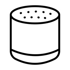Smart Speaker Vector Line Icon Design
