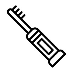 Electric Toothbrush Vector Line Icon Design