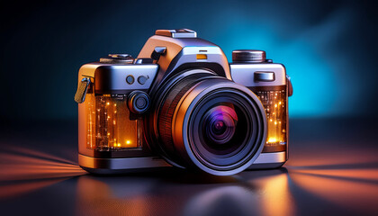 digital camera isolated on white background