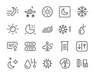 Air Conditioning thin line icons. air conditioning symbols. Air conditioner icon.