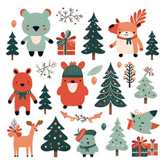 holiday christmas element object isolated winter xmas realistic decoration generative Ai.