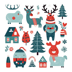 holiday christmas element object isolated winter xmas realistic decoration generative Ai.