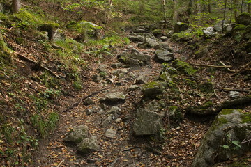 Difficult hiking track 