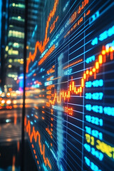 Obraz premium Stock market data on a digital screen