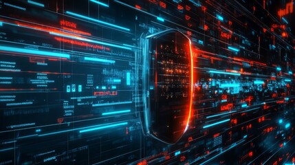 cyber security men working on screen 