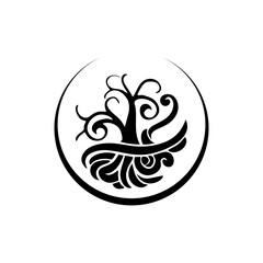 oak tree roots and semicircles