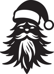 Merry Christmas and Santa Claus Tree Silhouette Vectors 