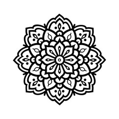 Mandala Vector Illustration For A Coloring Book, In A Simple And Minimalistic.