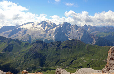 Marmolada glacier over 3000m high is melting due to rising temperatures caused