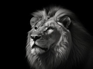 Lion King on a black background