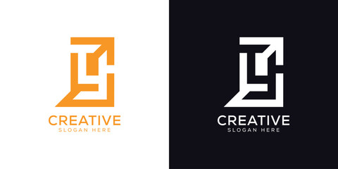 initial letter 9 arrow logo vector modern design template