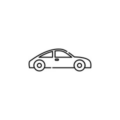Car Icon Vector. Lineal or Linear art.