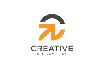 initial letter c arrow logo vector modern design template