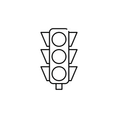 Traffic Light Icon Vector. Lineal or Linear art.