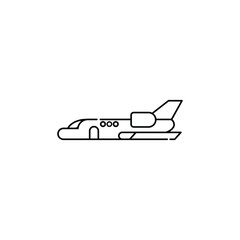 Private Jet Icon Vector. Lineal or Linear art.