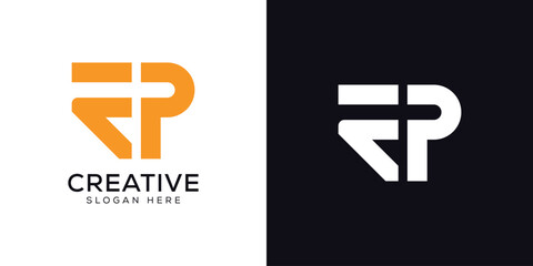 Obraz premium initial letter f p logo vector modern design template