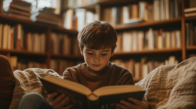 International Literacy Day, a young reader engrossed in a book