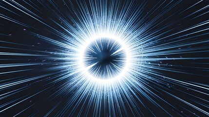 Obraz premium Abstract Light Rays and Lines Blue and White Glow Effect