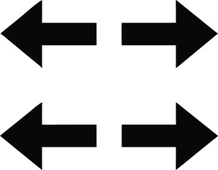 Black arrow icons set. Vector