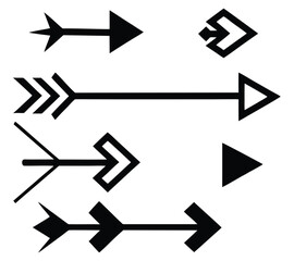 Black arrow icons set. Vector