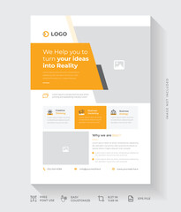 Corporate Business Flyer Design Vector Template