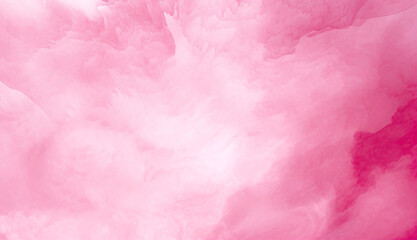 Fototapeta premium Pink watercolor creates a soft, romantic background on a transparent canvas
