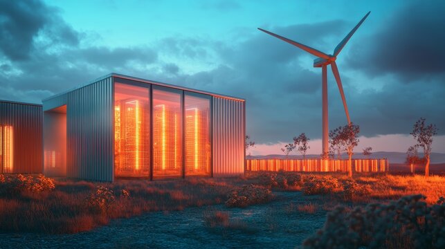 Wind Power Server Farm. - Powered by Adobe