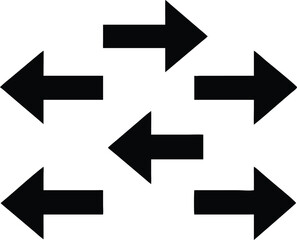 Black arrow icons set. Vector