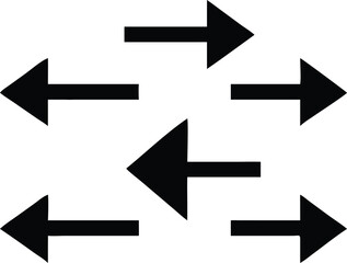 Black arrow icons set. Vector