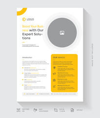 Corporate Business Flyer Design Vector Template