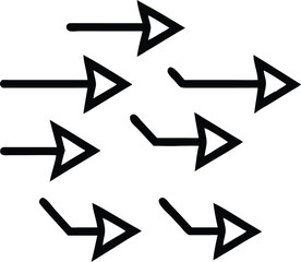 Black arrow icons set. Vector