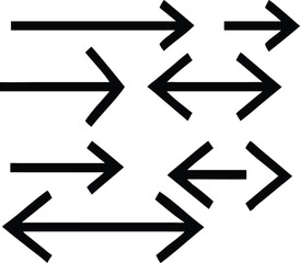 Black arrow icons set. Vector