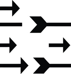 Black arrow icons set. Vector