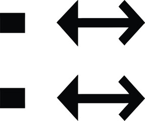 Black arrow icons set. Vector