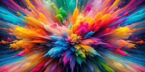 A Symphony of Colors Abstract Explosion of Vibrant Hues, Digital Painting, Abstract Art, Color Burst, Colorful, Explosion ,abstract art