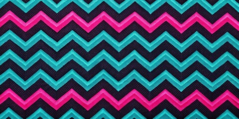 Abstract Chevron Pattern Black, Pink, and Teal Zigzag Texture, chevron, pattern, texture
