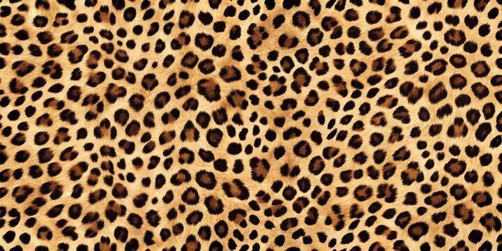 Close-up Leopard Fur Texture, Seamless Pattern, Animal Print, Leopard Print, Animal Skin
