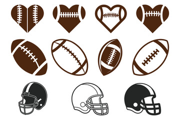 Football American Heart SVG'' Football American Vector, Football silhouette, Football Helmet Svg, Football Player,