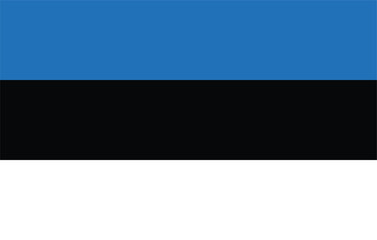 Obraz premium Estonia official National flag in Standard colors and proportions correctly vector illustration isolated editable for independence day of Estonia 24 February, posters, banners, flyers, social media
