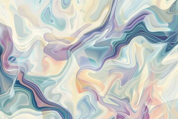 Soft pastel swirling patterns create a calming abstract wallpaper, perfect for serene bedroom