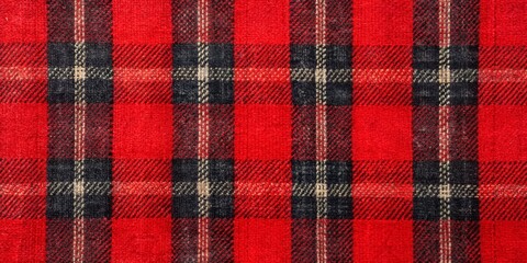 Red and Black Plaid Fabric Texture, Plaid, Fabric, Texture