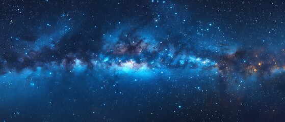 Obraz premium Thunderous Summer Skies: An Anime-Inspired Illustration, Beautiful Blue Skies with Nature, Moon ,Cloud ,Beach scenery, Tree, night -Anime concept Background 