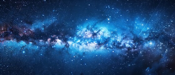 Obraz premium Thunderous Summer Skies: An Anime-Inspired Illustration, Beautiful Blue Skies with Nature, Moon ,Cloud ,Beach scenery, Tree, night -Anime concept Background 