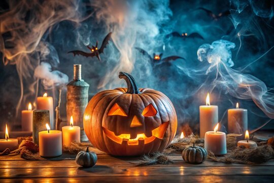 Spooky Halloween Night of Mysteries Digital art halloween illustration
