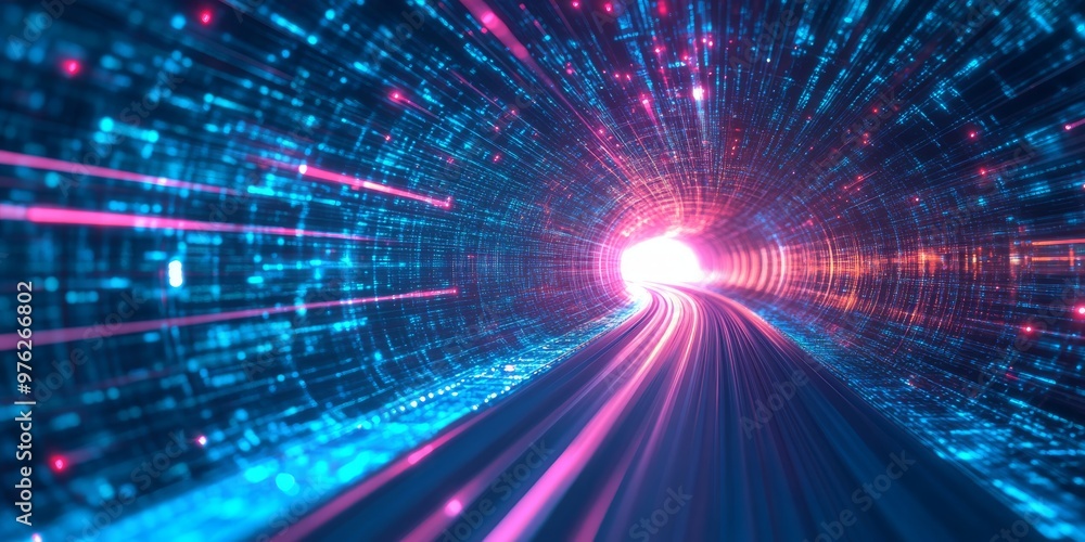 Poster explore the vibrant world of digital data, showcasing innovative technologies and enhanced networkin