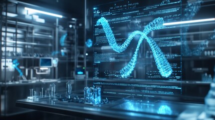 DNA Research in a Modern Laboratory.