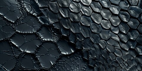 Abstract background with snake skin and black polygonal lines and patterns, minimalist style.