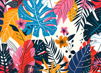 pattern with birds and flowers