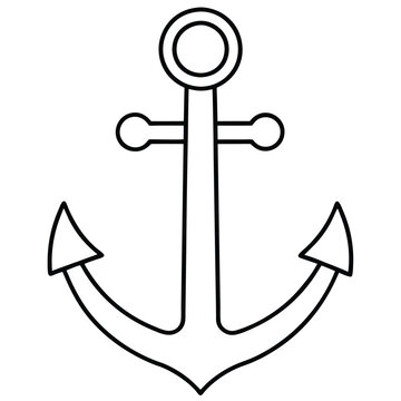 recommend clip art: Nautical Anchor Line Art Vector Silhouette Design.