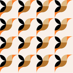 Seamless geometric birds pattern. Vector Illustration